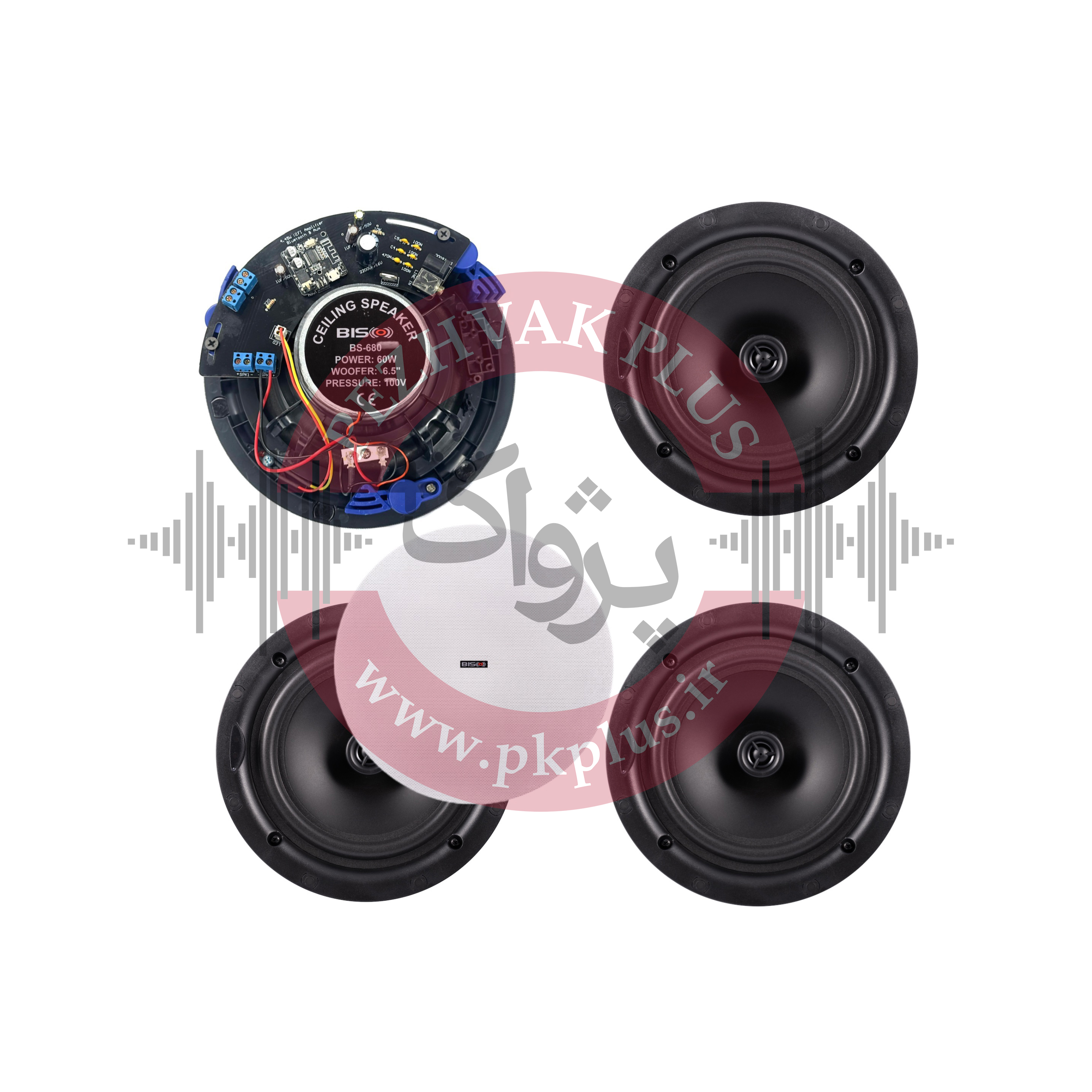 پک ۴ عددی بلندگو سقفی بلوتوثی بیسکو